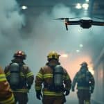 découvrez comment les drones de sécurité guident les équipes de pompiers dans les fumées afin d’améliorer leur orientation et leur protection.