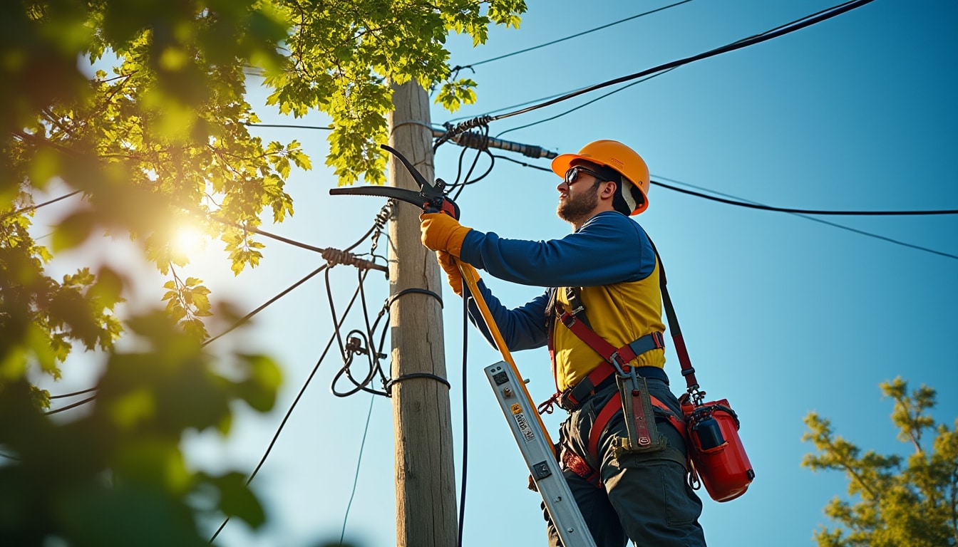 l'élagage préventif de la végétation environnante permet de sécuriser et dégager les réseaux électriques, évitant ainsi les coupures et les risques d'incendie.