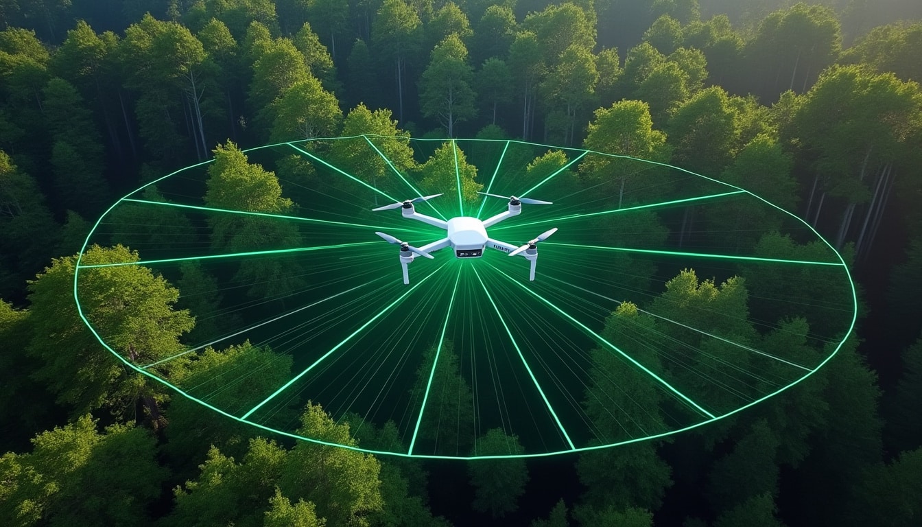 découvrez comment le lidar embarqué sur drone mesure la biomasse forestière et contribue à piloter la transition écologique.