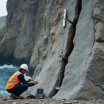 évaluez le risque d’effondrement des falaises rocheuses grâce à la mesure des fissures et à la détection précoce des signes d’instabilité.