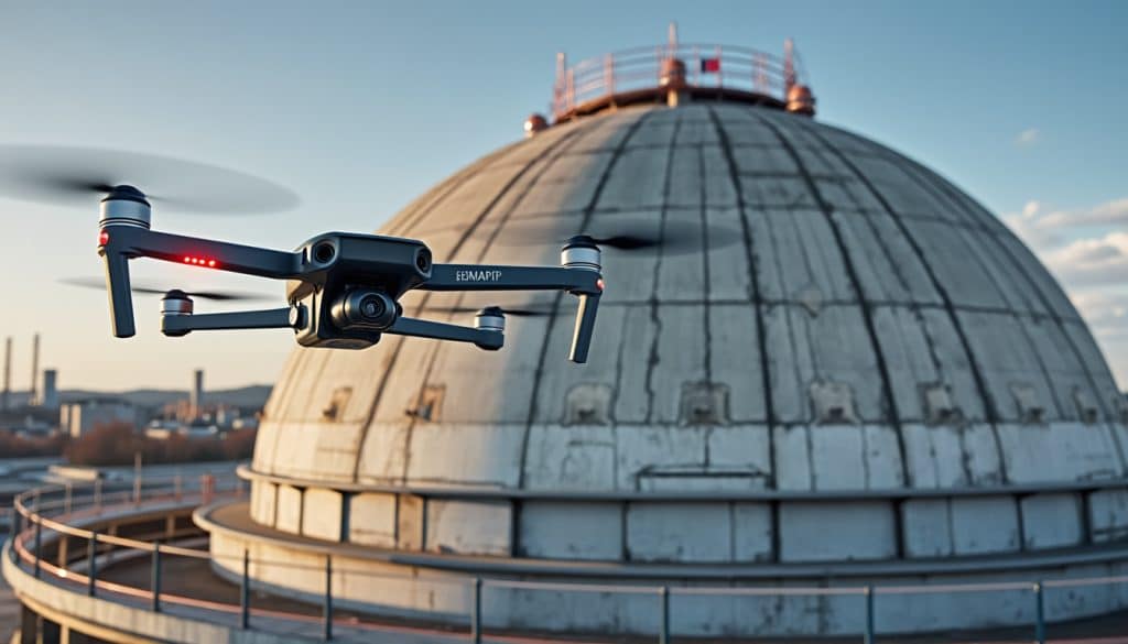découvrez comment l’inspection par drone des dômes de réacteurs nucléaires cible les zones sensibles et facilite le contrôle des secteurs difficiles d’accès.
